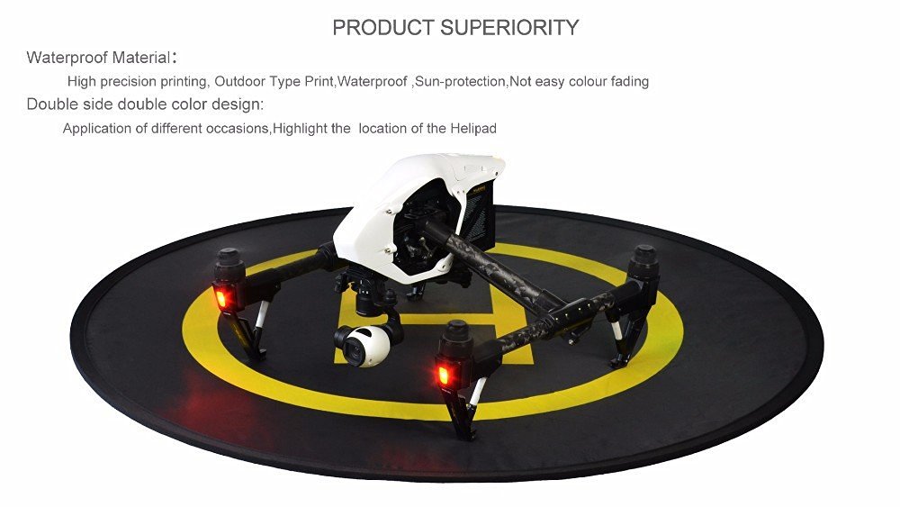 110cm Glow In The Dark Drone Launch Pad Landing Helipad Drone pad Double Side 