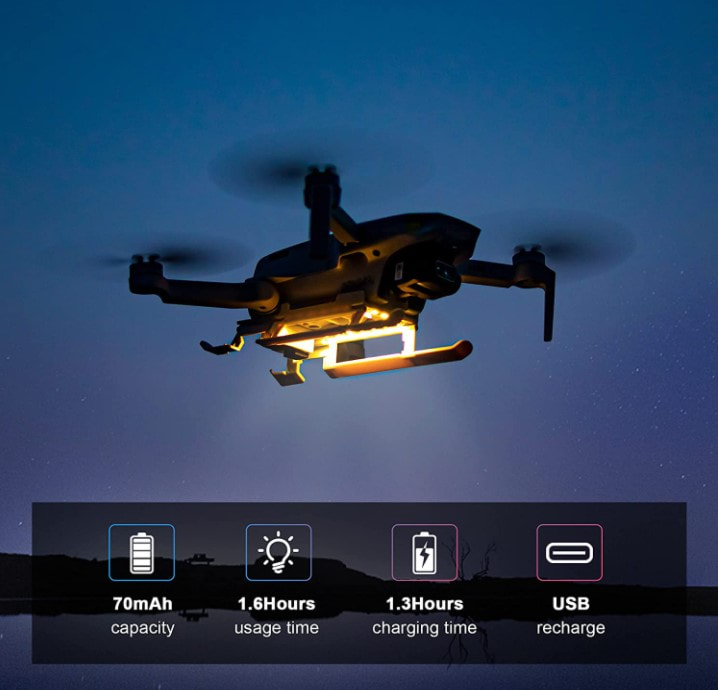 LED Extended Foldable Landing Gear Kit for DJI Mini 2 Mini SE Drone  Accessories